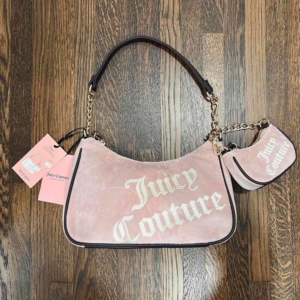 juicy couture βbetter togetherβ hobo bag in dusty blush / chocolate (NWT)